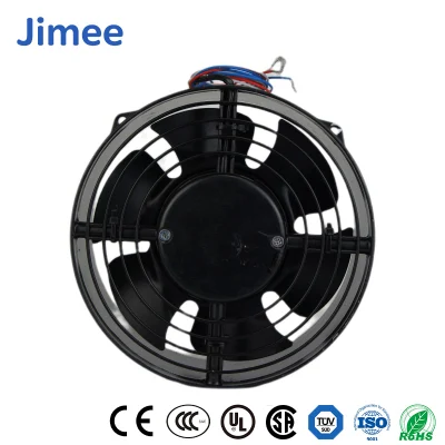 Jimee モーター中国ロータリーローブ送風機サプライヤー PP プラスチック材料 Jm8025b2hl 80*80*25 ミリメートル AC 軸送風機カスタム高速遠心送風機
